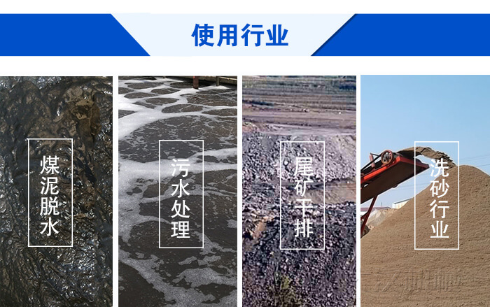 脫水振動篩使用行業：煤泥脫水，污水處理，尾礦干排，洗砂行業。